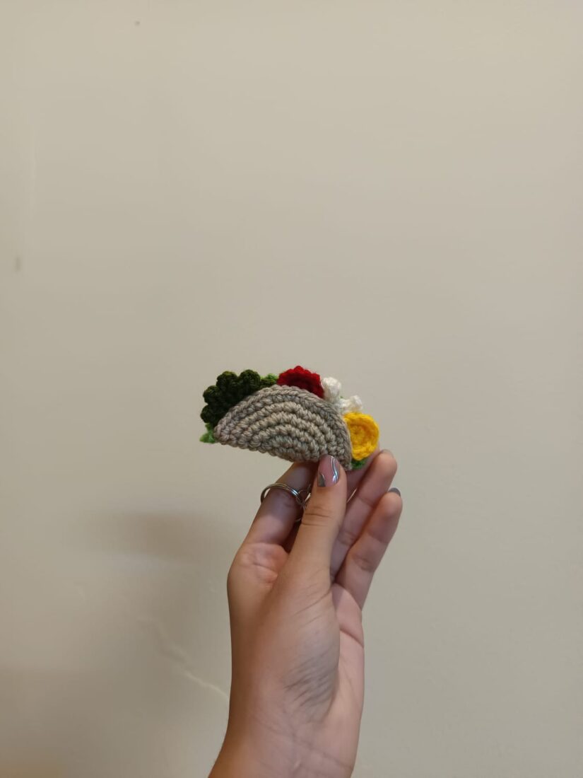Crochet Taco Keychain